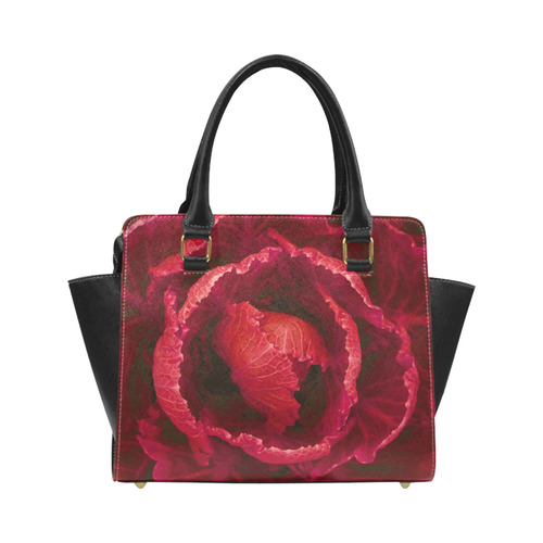 Red Cabbage Leaves Nature Art Classic Shoulder Handbag (Model 1653)