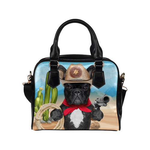 Dog Cowboy Shoulder Handbag (Model 1634)