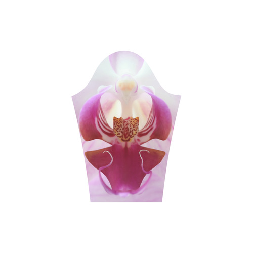 Beautiful Orchid Flower Macro Round Collar Dress (D22)