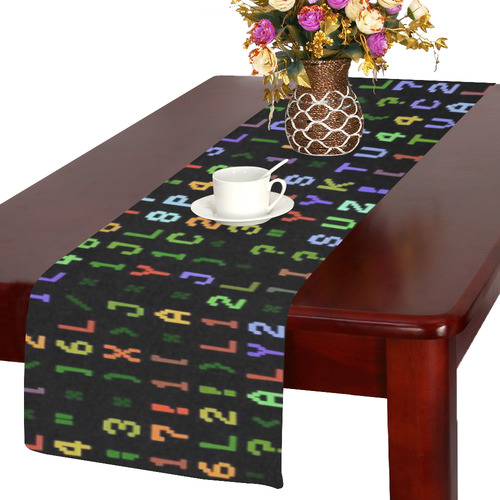 funny allover matrix 1 Table Runner 14x72 inch