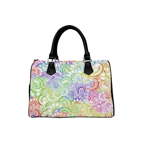 India Paisley Pattern - light watercolor grunge Boston Handbag (Model 1621)