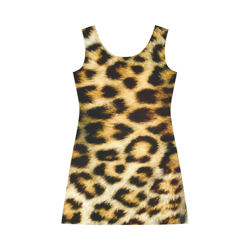 Leopard Big Cat Fur Pattern Bateau A-Line Skirt (D21)