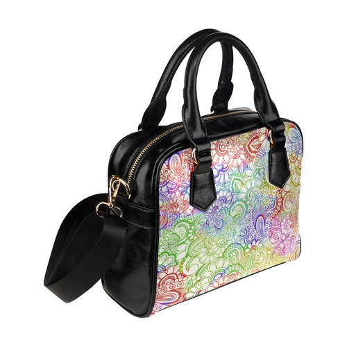 India Paisley Pattern - light watercolor grunge Shoulder Handbag (Model 1634)