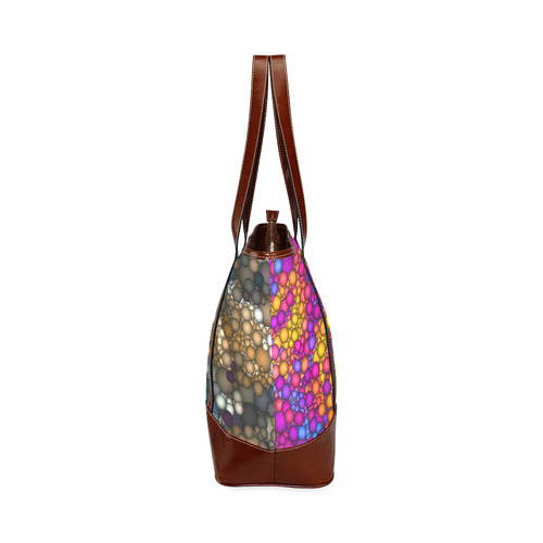 Dotted Gradients Chaos Pattern multicolored Tote Handbag (Model 1642)