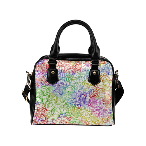 India Paisley Pattern - light watercolor grunge Shoulder Handbag (Model 1634)