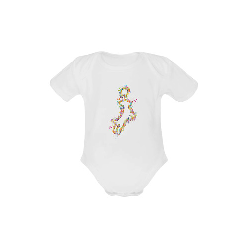 Playing Dog with Ball Baby Powder Organic Short Sleeve One Piece (Model T28)