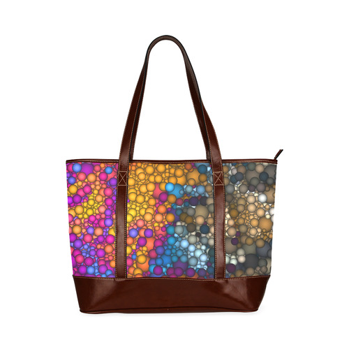Dotted Gradients Chaos Pattern multicolored Tote Handbag (Model 1642)