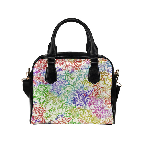 India Paisley Pattern - light watercolor grunge Shoulder Handbag (Model 1634)