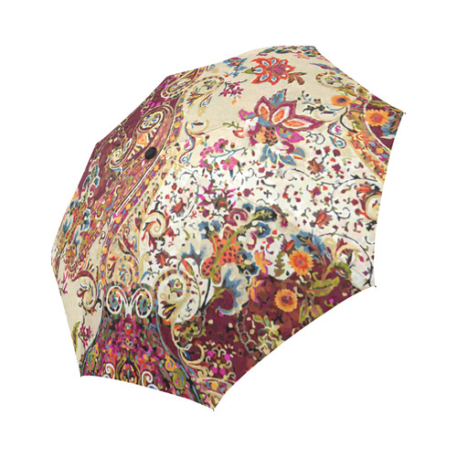 Vintage Jacobean Floral Tapestry Auto-Foldable Umbrella (Model U04)