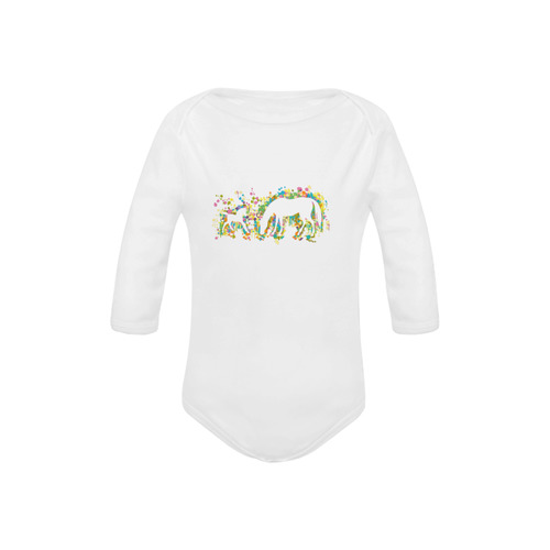 Lovely Foal with Mom Splash Baby Powder Organic Long Sleeve One Piece (Model T27)
