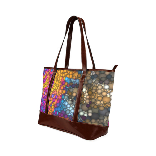 Dotted Gradients Chaos Pattern multicolored Tote Handbag (Model 1642)