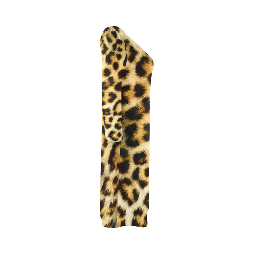 Leopard Big Cat Fur Pattern Bateau A-Line Skirt (D21)