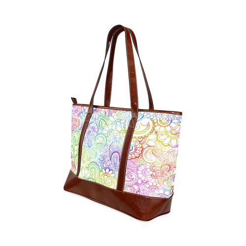India Paisley Pattern - light watercolor grunge Tote Handbag (Model 1642)