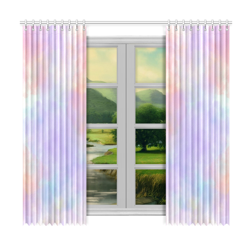 Pastel Splash Window Curtain 50"x96"(Two Piece) ID D1144885