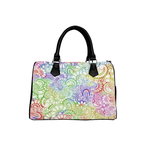 India Paisley Pattern - light watercolor grunge Boston Handbag (Model 1621)