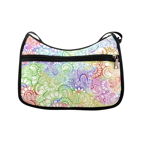 India Paisley Pattern - light watercolor grunge Crossbody Bags (Model 1616)