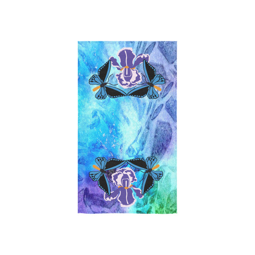 Double Birdwing on Iris Custom Towel 16"x28"