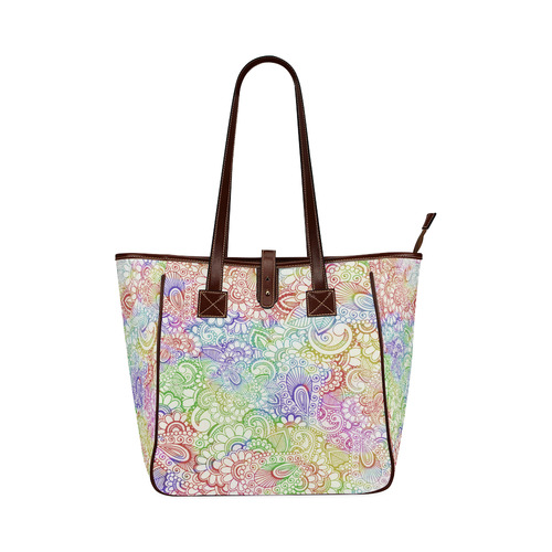 India Paisley Pattern - light watercolor grunge Classic Tote Bag (Model 1644)