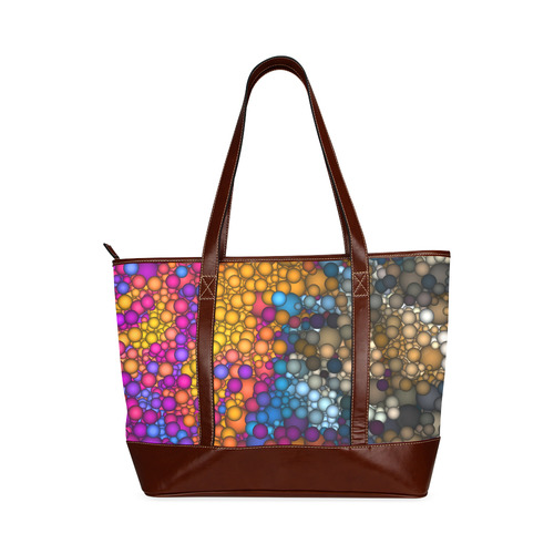 Dotted Gradients Chaos Pattern multicolored Tote Handbag (Model 1642)