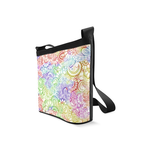 India Paisley Pattern - light watercolor grunge Crossbody Bags (Model 1613)