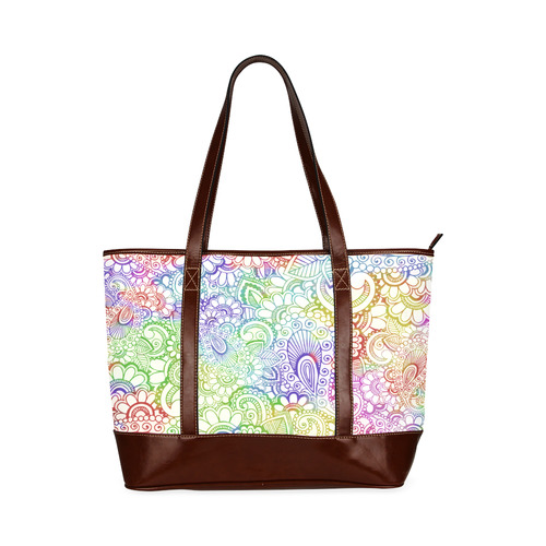 India Paisley Pattern - light watercolor grunge Tote Handbag (Model 1642)