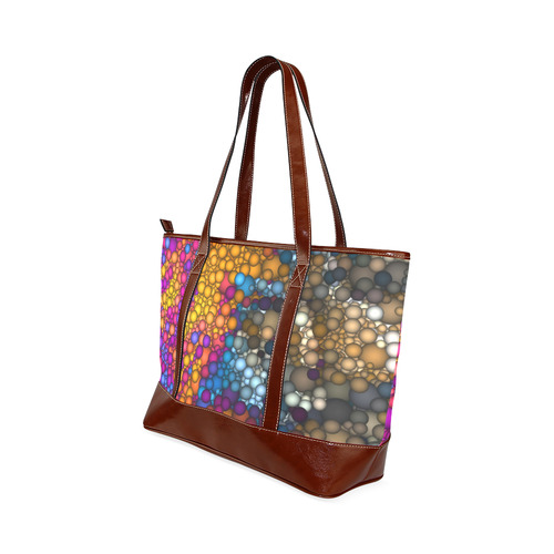 Dotted Gradients Chaos Pattern multicolored Tote Handbag (Model 1642)