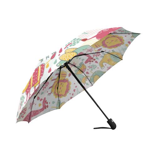 Cute Colorful Animals Pattern Auto-Foldable Umbrella (Model U04)
