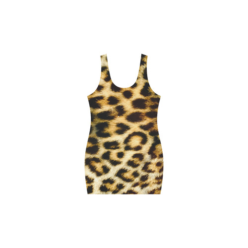 Leopard Big Cat Fur Pattern Medea Vest Dress (Model D06)