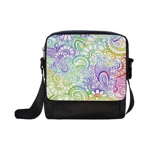 India Paisley Pattern - light watercolor grunge Crossbody Nylon Bags (Model 1633)