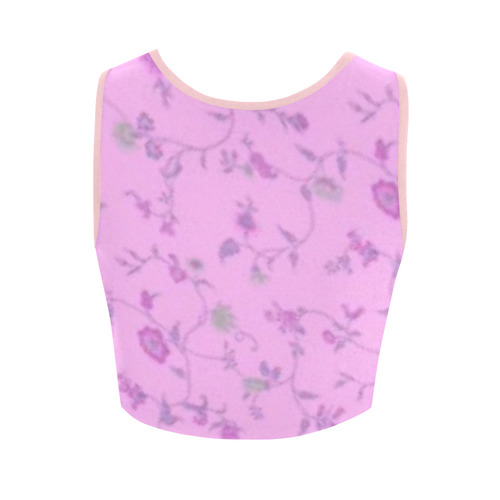 Blurred floral B, by JamColors Women's Crop Top (Model T42)