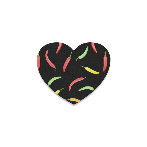 Chilli Peppar Heart Coaster