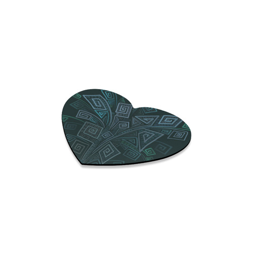 3D Psychedelic Abstract Square Spirals Explosion Heart Coaster