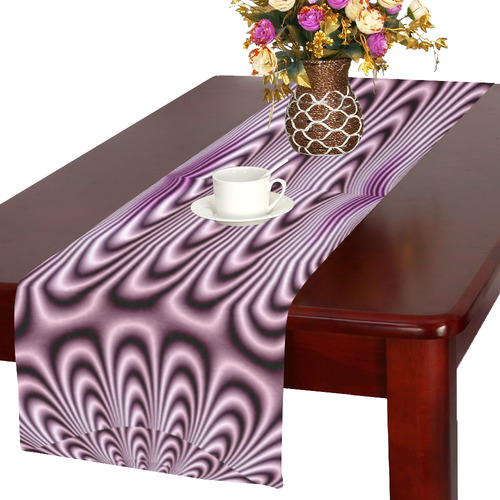 Soft Lilac Fractal Table Runner 16x72 inch