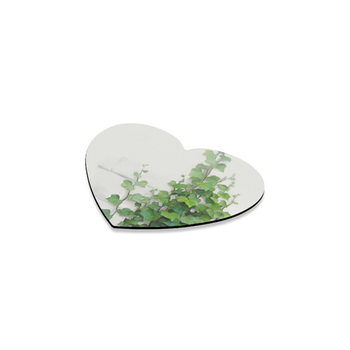 Watercolor Vines, climbing plant watercolor Heart Coaster