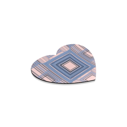 Serenity and Rose Quartz pattern Heart Coaster