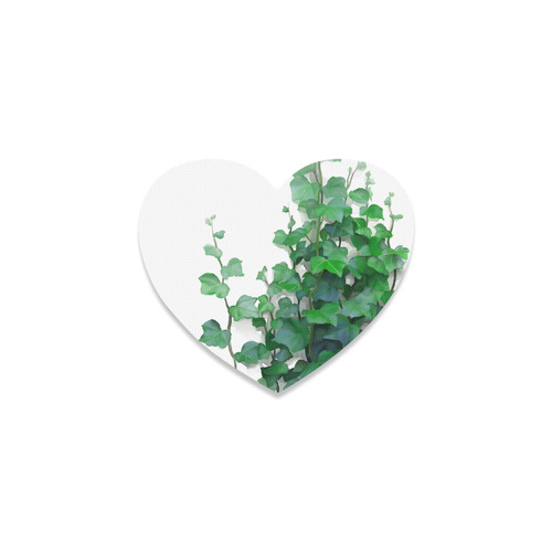 Watercolor Ivy - Vines, plant watercolor Heart Coaster
