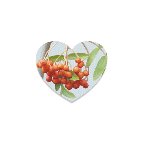 Rowan tree plant watercolor Heart Coaster