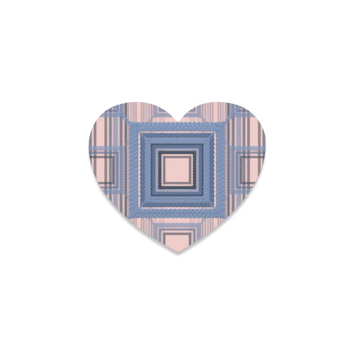 Serenity and Rose Quartz pattern Heart Coaster