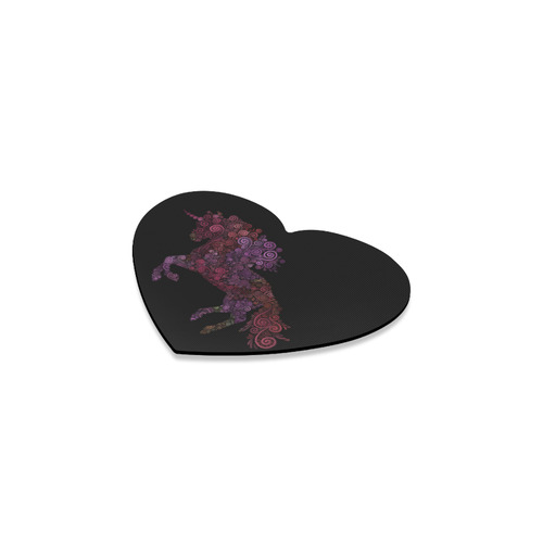 3d Floral Psychedelic Unicorn Heart Coaster