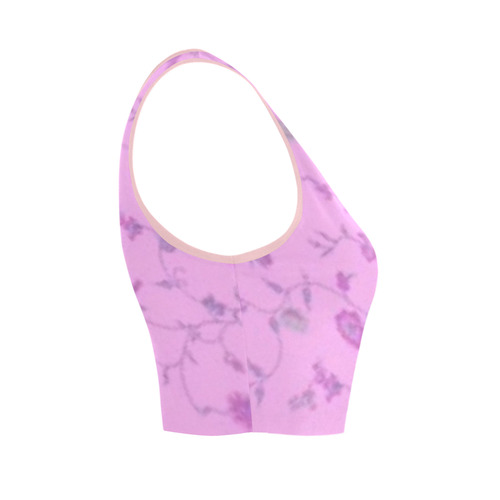 Blurred floral B, by JamColors Women's Crop Top (Model T42)