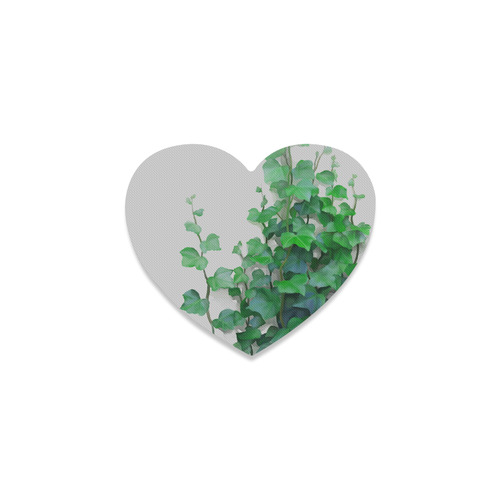 Watercolor Ivy - Vines, plant watercolor Heart Coaster
