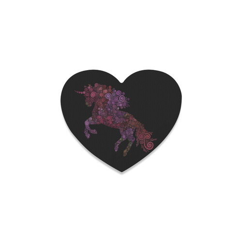 3d Floral Psychedelic Unicorn Heart Coaster