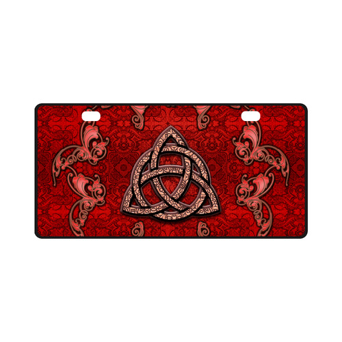 The celtic sign in red colors License Plate
