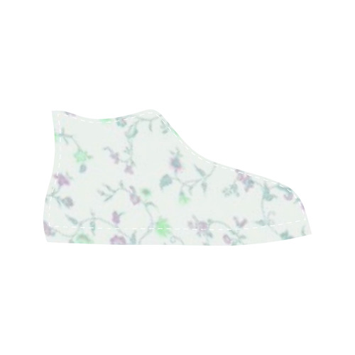 Blurred floral A, by JamColors Aquila High Top Microfiber Leather Women's Shoes (Model 032)