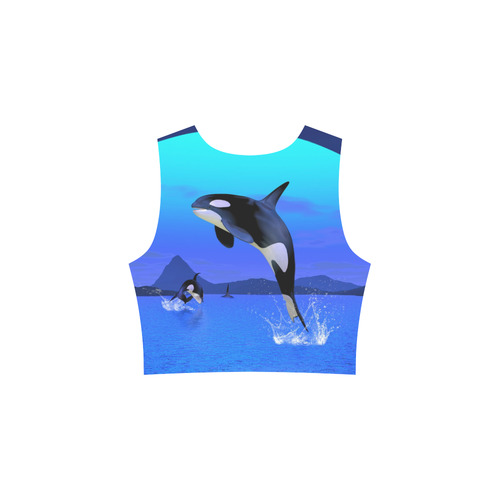 A Orca Whale Enjoy The Freedom Sleeveless Ice Skater Dress (D19)