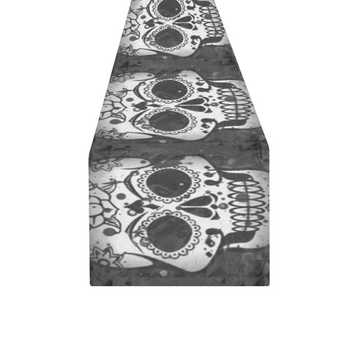 new skull allover pattern by JamColors Table Runner 16x72 inch