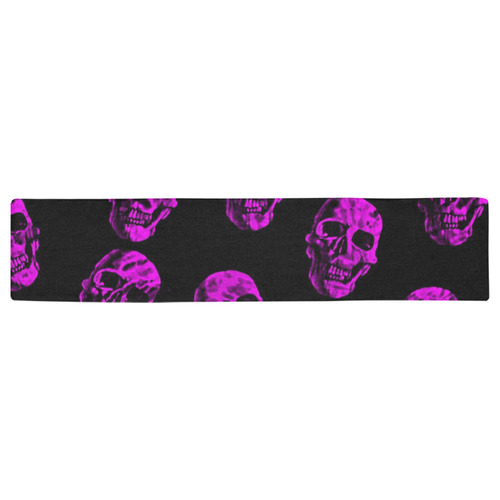 purple skulls Table Runner 16x72 inch