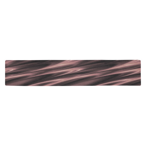 Elegant Rose Plum Waves Table Runner 14x72 inch