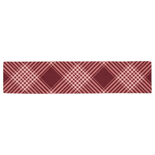 Red And White Plaid Table Runner 16x72 inch