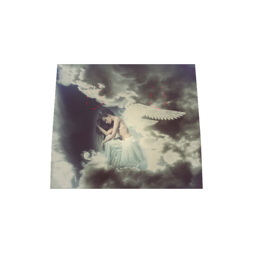 Sad Angel in Paradise Sky Boston Handbag (Model 1621)